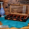 جعبه پذیرایی چوبی چاپی درب شیشه ای 10 قسمتی - Image 7