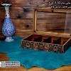 جعبه پذیرایی چوبی چاپی درب شیشه ای 8 قسمتی - Image 2