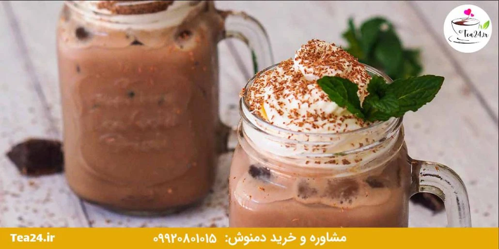 این تصویر نوشیدنی آیس چاکلت است