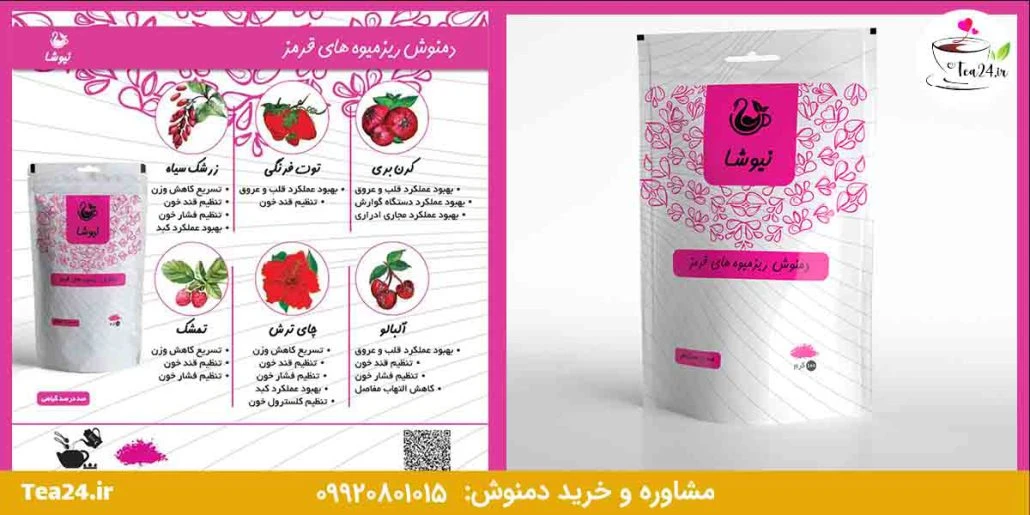 این تصویر دمنوش میوه های قرمز است