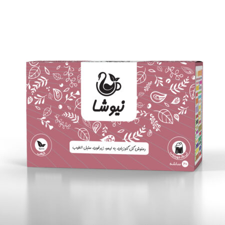 دمنوش مخلوط گل گاوزبان نیوشا (گل گاوزبان، به لیمو، زیرفون، سنبل طیب)